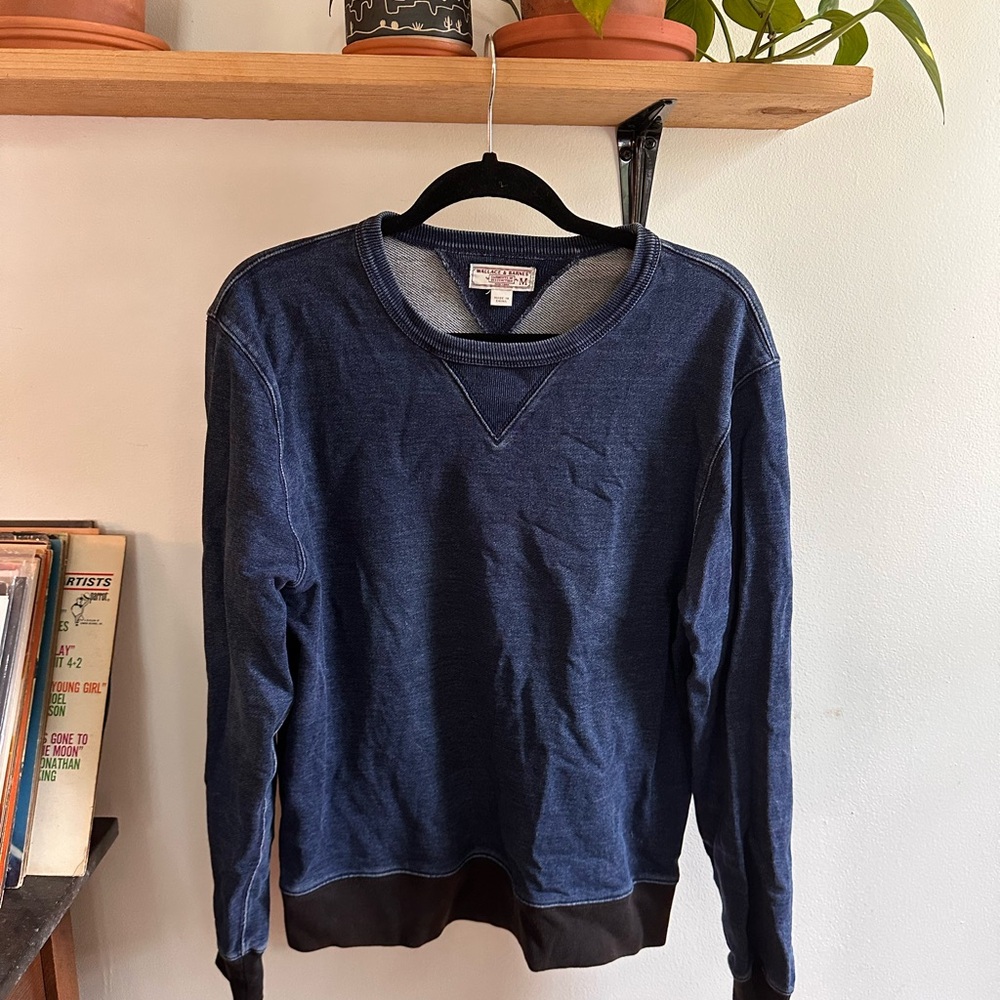 Wallace & Barnes Blue Crewneck Sweater